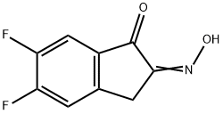 1H-茚-1,2(3H)-二酮-5,6-二氟-2-肟 结构式