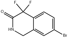 7-溴-4,4-二氟-1,4-二氢异喹啉-3(2H)-酮 结构式