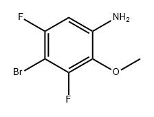 4-溴-3,5-二氟-2-甲氧基苯胺 结构式