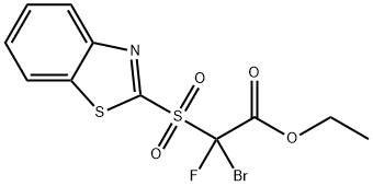 Acetic acid, 2-(2-benzothiazolylsulfonyl)-2-bromo-2-fluoro-, ethyl ester 结构式
