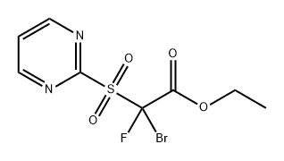 Acetic acid, 2-bromo-2-fluoro-2-(2-pyrimidinylsulfonyl)-, ethyl ester 结构式