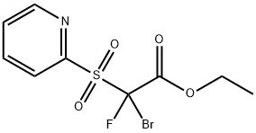 Acetic acid, 2-bromo-2-fluoro-2-(2-pyridinylsulfonyl)-, ethyl ester 结构式