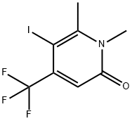 5-碘-1,6-二甲基-4-(三氟甲基)吡啶-2(1H)-酮 结构式