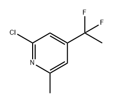 2-氯-4-(1,1-二氟乙基)-6-甲基吡啶 结构式