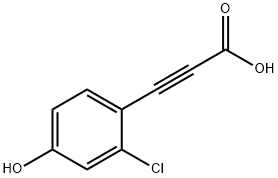 3-(2-氯-4-羟基苯基)丙炔酸 结构式