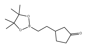 Cyclopentanone, 3-[2-(4,4,5,5-tetramethyl-1,3,2-dioxaborolan-2-yl)ethyl]- 结构式