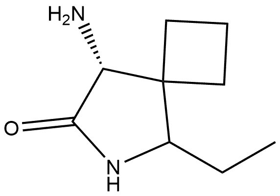 (8R)-8-氨基-5-乙基-6-氮杂螺[3.4]辛-7-酮 结构式
