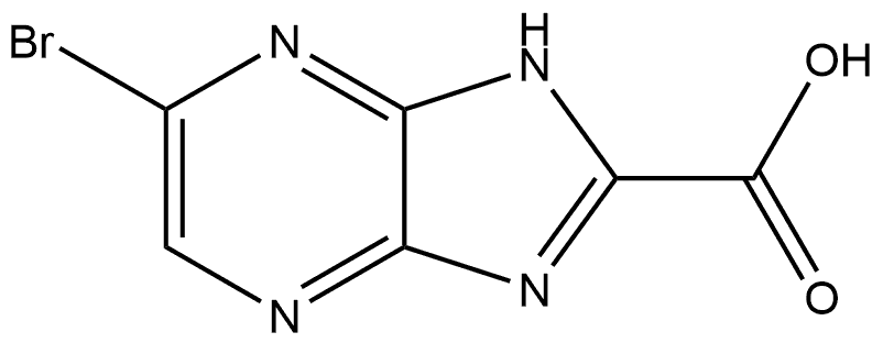 6-溴-1H-咪唑并[4,5-B]吡嗪-2-甲酸 结构式