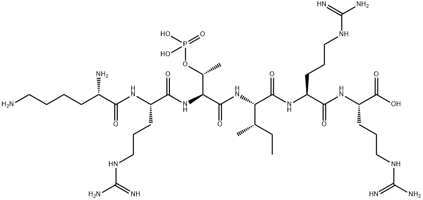 磷酸酶底物多肽KR-{THR<PO2>}-IRR 结构式
