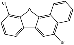 5-溴-10-氯萘并[1,2-B]苯并呋喃 结构式