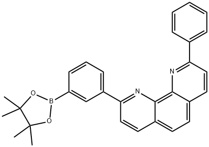 1,10-菲罗啉,2-苯基-9-[3-(4,4,5,5-四甲基-1,3,2-二氧杂硼烷-2-基)苯基 结构式