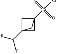 Bicyclo[1.1.1]pentane-1-sulfonyl chloride, 3-(difluoromethyl)- 结构式