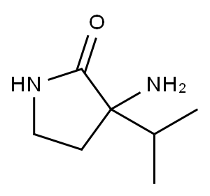3-amino-3-(propan-2-yl)pyrrolidin-2-one 结构式