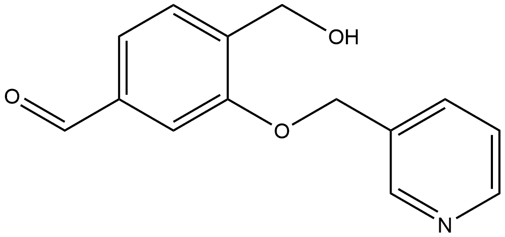 4-(羟甲基)-3-(3-吡啶甲氧基)苯甲醛- 结构式