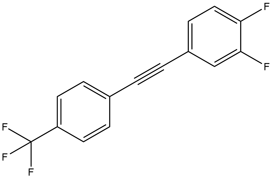 1,2-Difluoro-4-[2-[4-(trifluoromethyl)phenyl]ethynyl]benzene 结构式