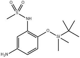 N-(5-氨基-2-((叔丁基二甲基甲硅烷基)氧基)苯基)甲磺酰胺 结构式