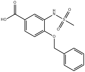 4-(苄氧基)-3-(甲磺酰胺基)苯甲酸 结构式