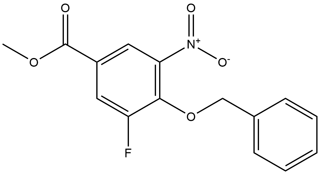 4-(苄氧基)-3-氟-5-硝基苯甲酸甲酯 结构式