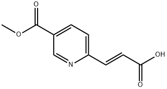 (E)-3-(5-(甲氧羰基)吡啶-2-基)丙烯酸 结构式