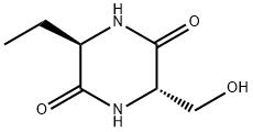 (3R,6S)-3-乙基-6-(羟甲基)哌嗪-2,5-二酮 结构式