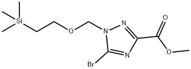 5-溴-1-[[2-(三甲基硅基)乙氧基]甲基]-1H-1,2,4-三唑-3-羧酸甲酯 结构式