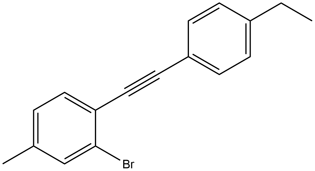 2-Bromo-1-[2-(4-ethylphenyl)ethynyl]-4-methylbenzene 结构式