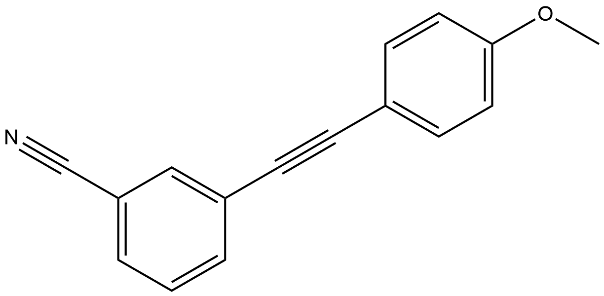 3-[2-(4-Methoxyphenyl)ethynyl]benzonitrile 结构式