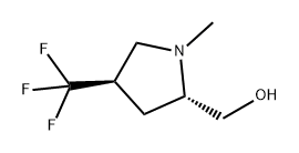 ((2S,4R)-1-甲基-4-(三氟甲基)吡咯烷-2-基)甲醇 结构式