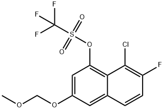 8-氯-7-氟-3-(甲氧基甲氧基)萘-1-基三氟甲烷磺酸盐 结构式