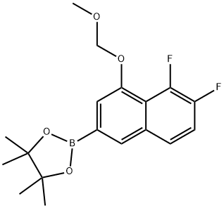 2-(5,6-二氟-4-(甲氧基甲氧基)萘-2-基)-4,4,5,5-四甲基-1,3,2-二氧杂硼烷 结构式