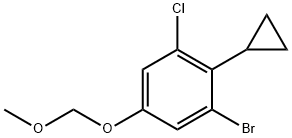 1-溴-3-氯-2-环丙基-5-(甲氧基甲氧基)苯 结构式