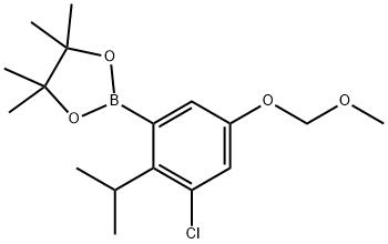 2-(3-氯-2-异丙基-5-(甲氧基甲氧基)苯基)-4,4,5,5-四甲基-1,3,2-二氧杂硼烷 结构式