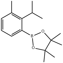 2-(2-异丙基-3-甲基苯基)-4,4,5,5-四甲基-1,3,2-二氧硼烷 结构式