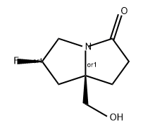 REL-6-氟-7A-(羟甲基)四氢-1H-吡咯嗪-3(2H)-酮 结构式