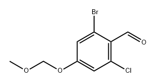 2-溴-6-氯-4-(甲氧基甲氧基)苯甲醛 结构式