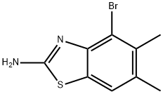 4-溴-5,6-二甲基苯并[D]噻唑-2-胺 结构式