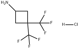 3,3-双(三氟甲基)环丁胺盐酸盐 结构式