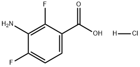 3-氨基-2,4-二氟苯甲酸(盐酸盐) 结构式