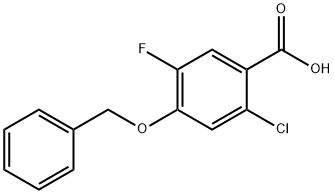 4-(苄氧基)-2-氯-5-氟苯甲酸 结构式