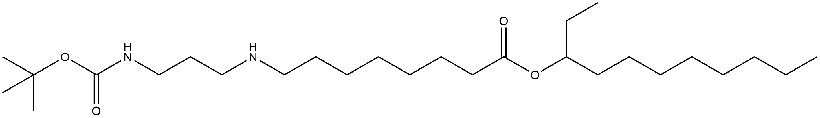 1-Ethylnonyl 8-[[3-[[(1,1-dimethylethoxy)carbonyl]amino]propyl]amino]octanoate 结构式