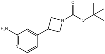 1-Azetidinecarboxylic acid, 3-(2-amino-4-pyridinyl)-, 1,1-dimethylethyl ester 结构式