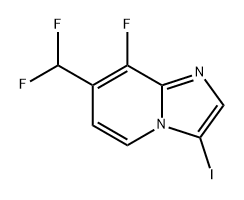 7-(二氟甲基)-8-氟-3-碘代咪唑并[1,2-A]吡啶 结构式