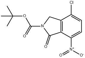 4-氯-7-硝基-1-氧代异吲哚啉-2-羧酸叔丁酯 结构式