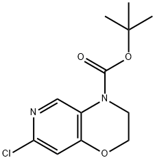 7-氯-2,3-二氢-4H-吡啶并[4,3-B][1,4]噁嗪-4-羧酸叔丁酯 结构式