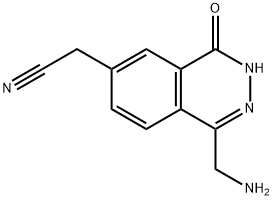 2-(1-(氨基甲基)-4-氧代-3,4-二氢酞嗪-6-基)乙腈 结构式