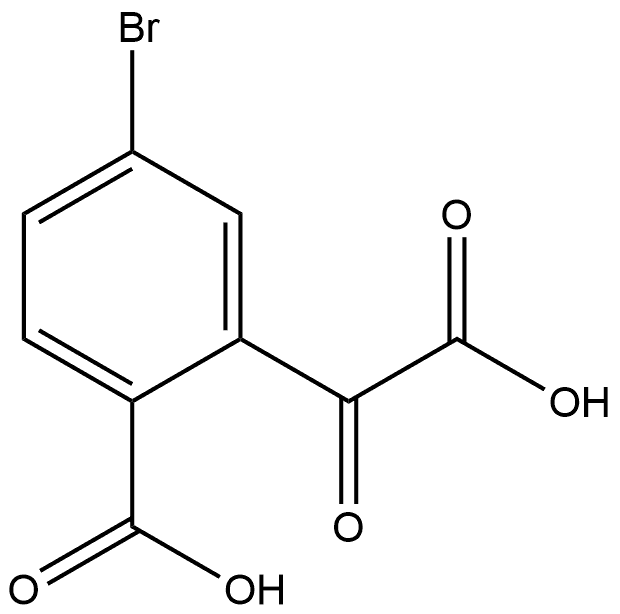 4-溴-2-(羧基羰基)苯甲酸 结构式