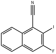 3-氟-2-碘-1-萘腈 结构式