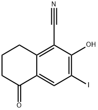 2-羟基-3-碘-5-氧代-5,6,7,8-四氢萘-1-腈 结构式
