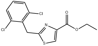 4-Thiazolecarboxylic acid, 2-[(2,6-dichlorophenyl)methyl]-, ethyl ester 结构式