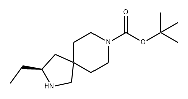 (S)- 3-乙基-2,8-二氮杂螺[4.5]癸烷-8-羧酸叔丁基酯 结构式